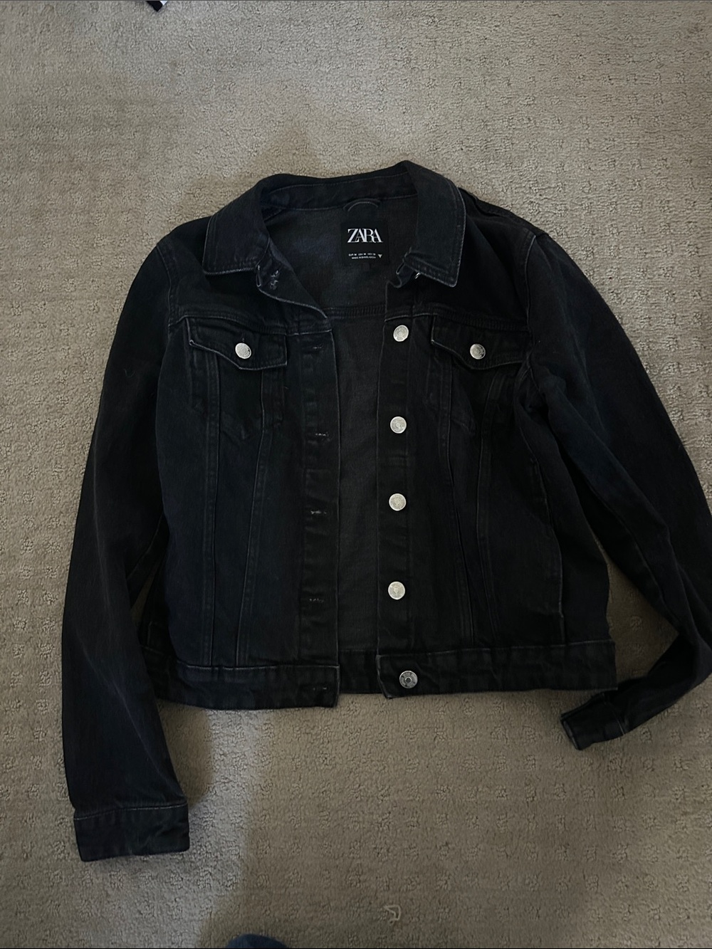 Zara Black Denim Jacket